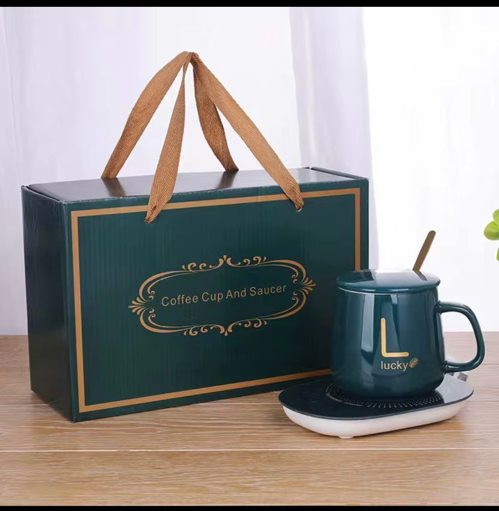 USB Constant Temperature Mug Set, Available In Green , Pink , White & Red