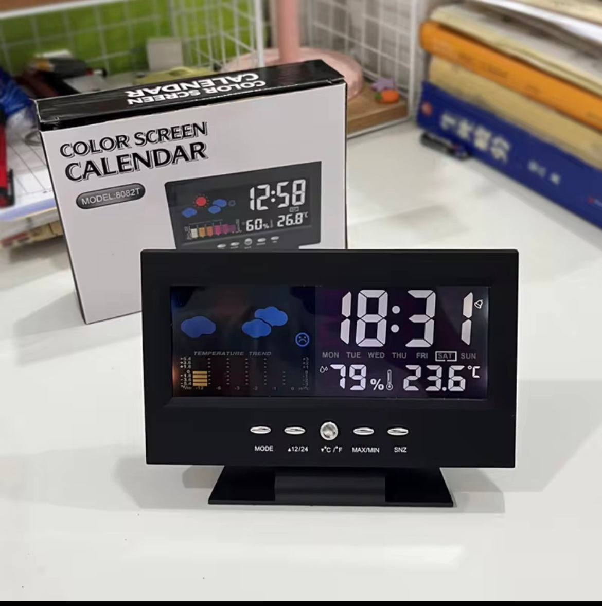 Colour screen calendar 8082t ( white )