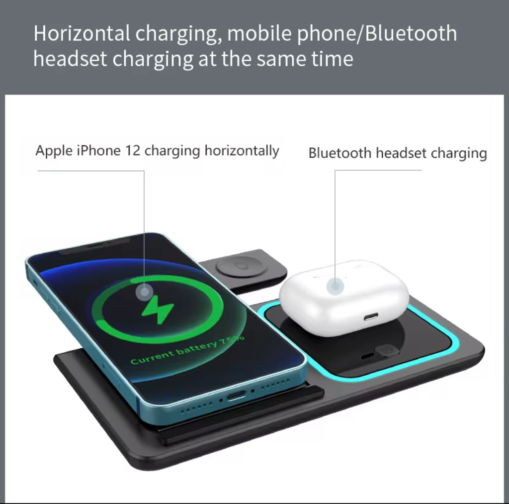 3 in 1 Bluetooth phone, smartwatch, earphones charger (white)
