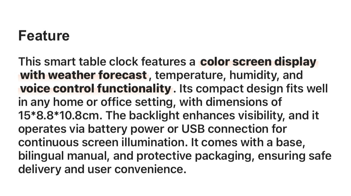 Colour screen calendar 8082t ( white )
